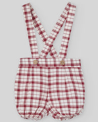 Plaid Overall Set