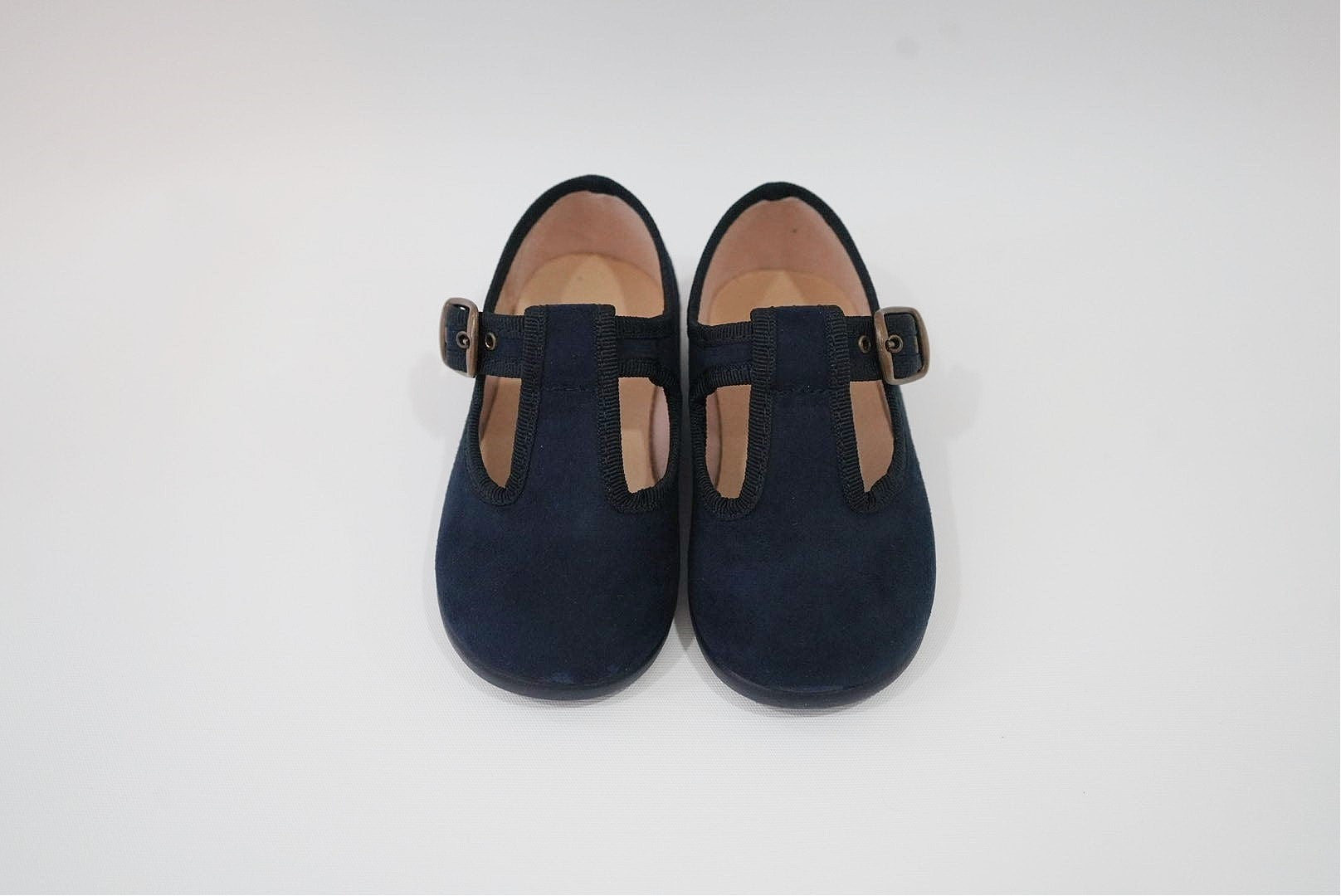 Navy Blue Suede Pepito with Buckle