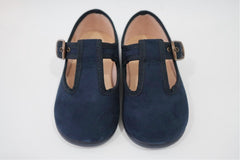 Navy Blue Suede Pepito with Buckle